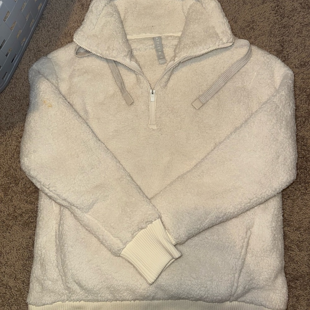 Athleta Cream half Zip women’s Sweater